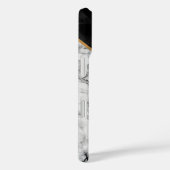 Monogramme Votre Lettre Marbre coque iphone (Verso / Droite)