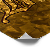 Monogramme Votre Nom Initial B Gold Peony Poster (Coin)