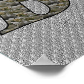 Monogramme Votre Nom Initial B Hydrangea Poster (Coin)