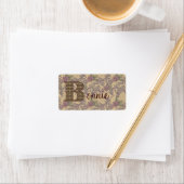 Monogramme Votre Nom Initiale B Élégante Étiquette (En situation)