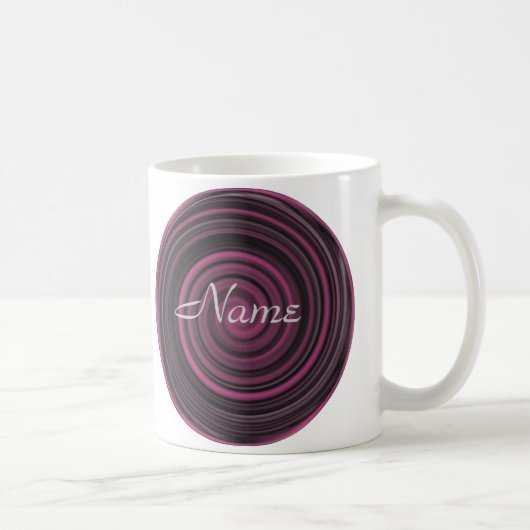 Monogramme Votre Nom Plum Swils Mug (Droite)