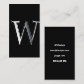 Monogramme W carte de visite (Devant / Derrière)