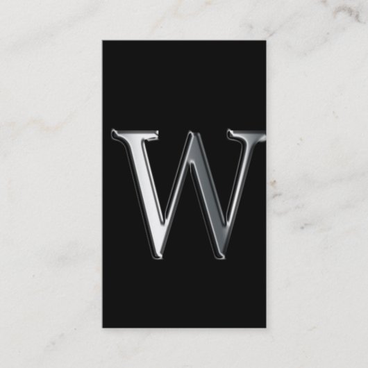 Monogramme W carte de visite (Devant)