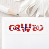 Monogramme W Étiquette norvégien (En situation)