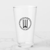 Monogramme W - Style viking - Verre à pinte (Devant)