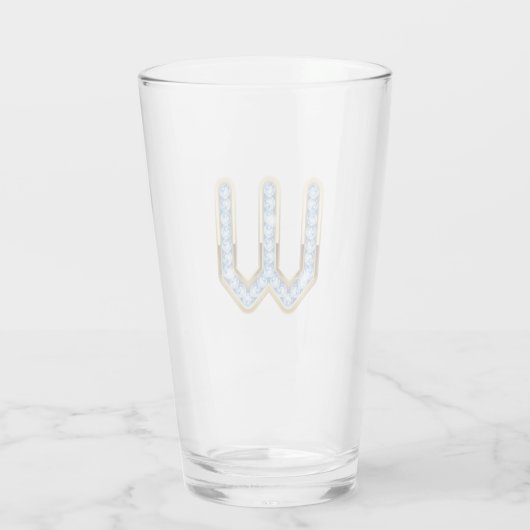 Monogramme W - Verre de 16 oz (Dos)