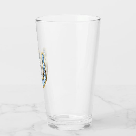 Monogramme W - Verre de 16 oz (Gauche)