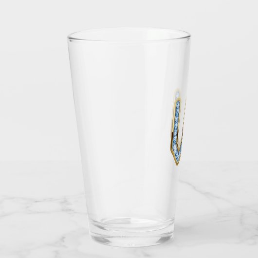 Monogramme W - Verre de 16 oz (Droite)