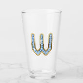 Monogramme W - Verre de 16 oz (Devant)