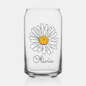 Monogramme White Daisy Floral Doodle Kids (Verso)