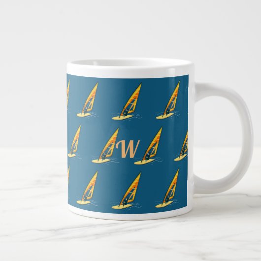 Monogramme Windsurfing Giant Coffee Mug (Droite)