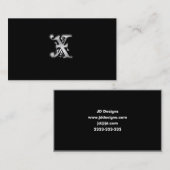 Monogramme X cartes de visite (Devant / Derrière)