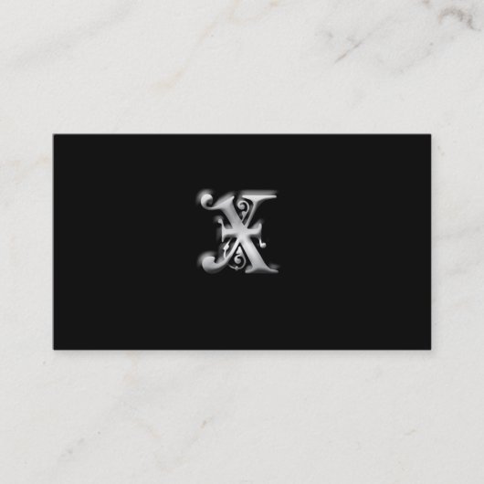 Monogramme X cartes de visite (Devant)