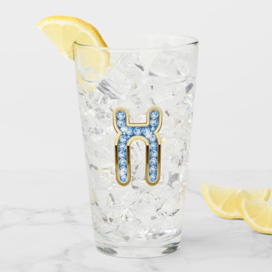 Monogramme X - Verre de 16 oz (Devant glace)