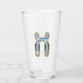 Monogramme X - Verre de 16 oz (Devant)