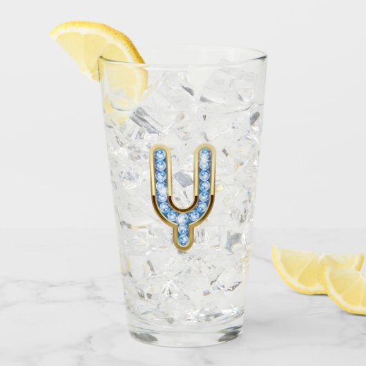 Monogramme Y - Verre de 16 oz (Devant glace)