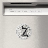 Monogramme 'Z' en gris - Aimant (In Situ (Lave-vaisselle))