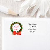 Monogramme Z Noël Retourner l'adresse Étiquettes (En situation)