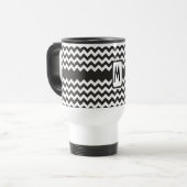 Monogramme Zigzag Mug de voyage : Noir, Chevrons B (Devant gauche)