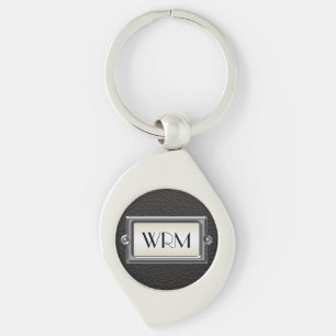 Monogrammed 3-Letter Executive Mannen op persoonli Sleutelhanger
