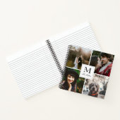 Monogrammed 4 Foto Collage Notitieboek (Binnen)