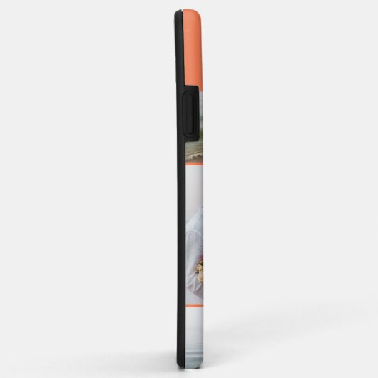 Monogrammed 5 Foto Collage Oranje Case-Mate iPhone Case (Achterkant/rechts)