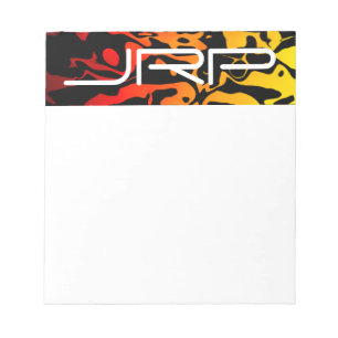 Monogrammed Abstracte Lava Swirl Notitieblok