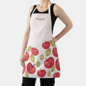 Monogrammed Apple Pattern Waterverf Hand-schilderd Schort (Insitu)