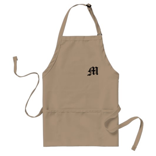 Monogrammed apron standaard schort (Voorkant)