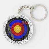 Monogrammed Archery Design Sleutelhanger (Achterkant)
