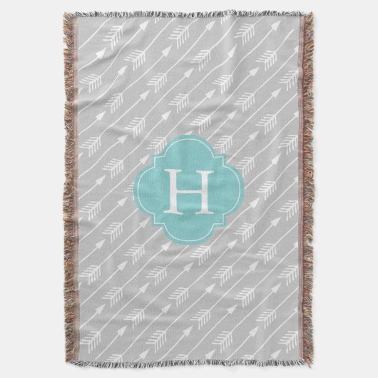 Monogrammed Arrows Pattern Deken (Voorkant Verticaal)