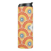 Monogrammed Art Deco Egeïsche Zomer Stralende Mand Thermosbeker (Gedraaid links)