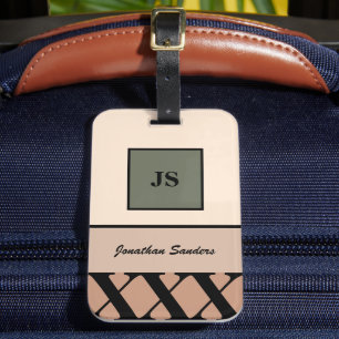 Monogrammed Bagagelabel met neutraal gewicht in de