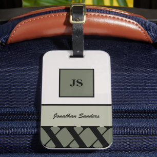 Monogrammed Bagagelabel met neutraal gewicht in de