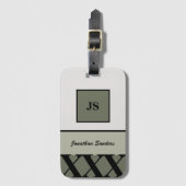 Monogrammed Bagagelabel met neutraal gewicht in de (Voorkant (verticaal))