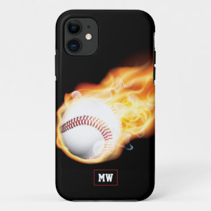 Monogrammed Baseball Hoesje-Mate iPhone Case