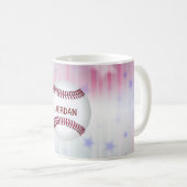 Monogrammed Baseball Koffiemok (Voorkant rechts)