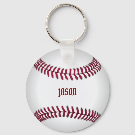 Monogrammed Baseball Sleutelhanger (Voorkant)
