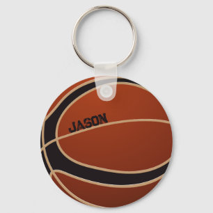 Monogrammed Basketball Sleutelhanger