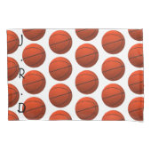 Monogrammed Basketball Thema Kussensloop (Voorkant)