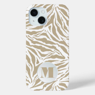 Monogrammed Beige Animal Print