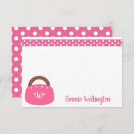 Monogrammed Bermuda Bag Gepersonaliseerde notitiek Bedankkaart