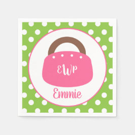 Monogrammed Bermuda Bag Personalized Party Napkins Servet