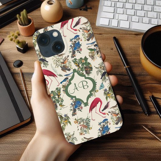 Monogrammed Birds of John James Audubon Case-Mate iPhone Case