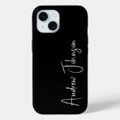 Monogrammed Black Case-Mate iPhone Case (Achterkant)