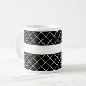 Monogrammed Black Diamond Koffiemok (Voorkant links)