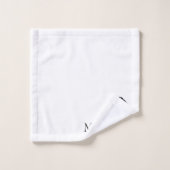 Monogrammed Black Goldendoodle Dog Design Bad Handdoek (Wasdoekje)