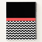 Monogrammed Black/White Chevron Spiral Notitieboek (Achterkant)