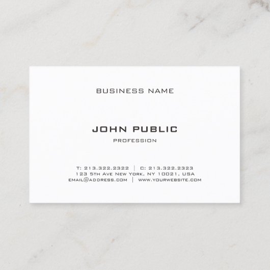 Monogrammed Black White Simple Modern Sjabloon Visitekaartje (Achterkant)