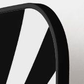 Monogrammed Black, White Starburst Striped Pickleball Paddle (Links Detail)